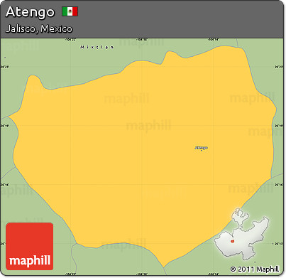 Savanna Style Simple Map of Atengo