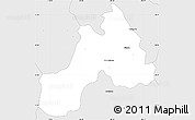 Silver Style Simple Map of Atenguillo