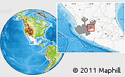 Physical Location Map of Atotonilco El Alto, highlighted country, highlighted parent region