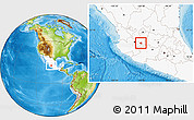 Physical Location Map of Atotonilco El Alto, highlighted country