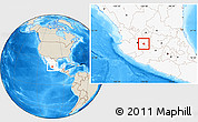 Shaded Relief Location Map of Atotonilco El Alto, highlighted country