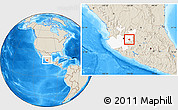 Shaded Relief Location Map of Atotonilco El Alto, highlighted parent region