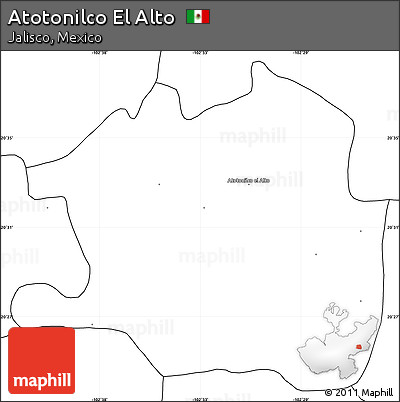 Blank Simple Map of Atotonilco El Alto