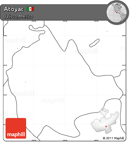Blank Simple Map of Atoyac, no labels