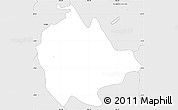 Silver Style Simple Map of Atoyac