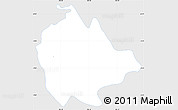 Silver Style Simple Map of Atoyac, single color outside