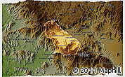 Physical 3D Map of Autlan de Navarro, darken