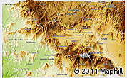 Physical 3D Map of Autlan de Navarro