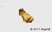 Physical 3D Map of Autlan de Navarro, single color outside