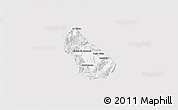 Silver Style 3D Map of Autlan de Navarro, single color outside