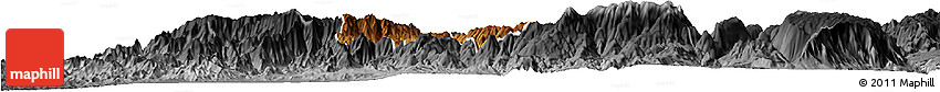 Physical Horizon Map of Autlan De Navarro, darken, desaturated