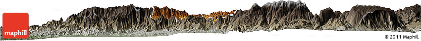 Physical Horizon Map of Autlan De Navarro, darken, semi-desaturated
