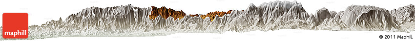 Physical Horizon Map of Autlan De Navarro, lighten, semi-desaturated