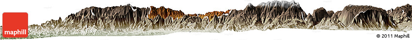 Physical Horizon Map of Autlan De Navarro, semi-desaturated