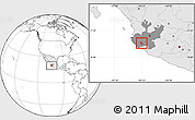 Blank Location Map of Autlan de Navarro, highlighted country, highlighted parent region