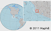 Gray Location Map of Autlan de Navarro, hill shading