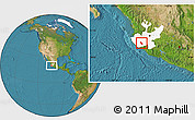 Satellite Location Map of Autlan de Navarro, highlighted parent region