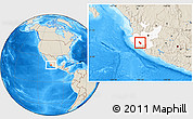 Shaded Relief Location Map of Autlan de Navarro, highlighted parent region