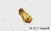 Physical Map of Autlan de Navarro, single color outside