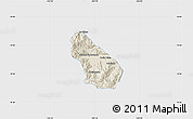 Shaded Relief Map of Autlan de Navarro, single color outside
