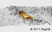 Physical Panoramic Map of Autlan de Navarro, lighten, desaturated