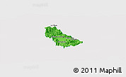 Political Panoramic Map of Autlan de Navarro, single color outside