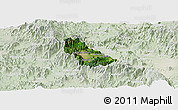 Satellite Panoramic Map of Autlan de Navarro, lighten