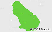 Political Simple Map of Autlan de Navarro, single color outside