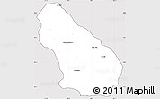 Silver Style Simple Map of Autlan de Navarro, cropped outside