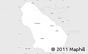 Silver Style Simple Map of Autlan de Navarro