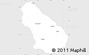 Silver Style Simple Map of Autlan de Navarro, single color outside