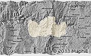 Shaded Relief 3D Map of Bolanos, darken, desaturated