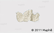 Shaded Relief 3D Map of Bolanos, single color outside