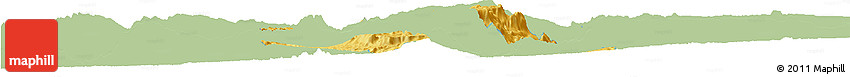 Savanna Style Horizon Map of Bolanos, single color outside