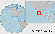 Gray Location Map of Bolanos, highlighted parent region, within the entire country, hill shading