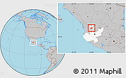 Gray Location Map of Bolanos, highlighted parent region