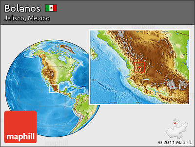 Physical Location Map of Bolanos