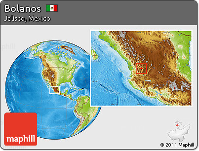 Physical Location Map of Bolanos