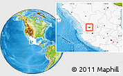 Physical Location Map of Bolanos, highlighted country