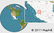 Satellite Location Map of Bolanos, highlighted country