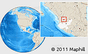 Shaded Relief Location Map of Bolanos, highlighted parent region