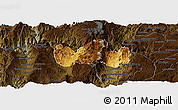 Physical Panoramic Map of Bolanos, darken