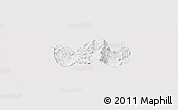 Silver Style Panoramic Map of Bolanos, single color outside