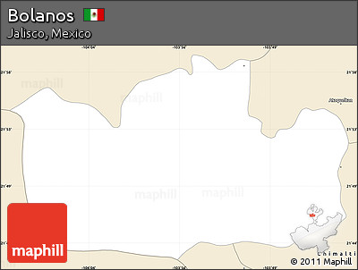 Classic Style Simple Map of Bolanos