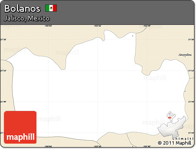 Classic Style Simple Map of Bolanos