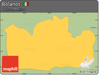 Savanna Style Simple Map of Bolanos