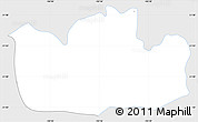 Silver Style Simple Map of Bolanos, single color outside