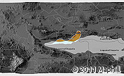 Physical 3D Map of Chapala, darken, desaturated