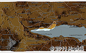 Physical 3D Map of Chapala, darken