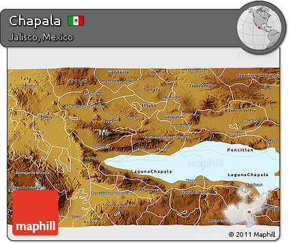 Physical 3D Map of Chapala